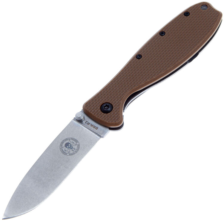 Нож ESEE Zancudo Stonewash сталь D2 рукоять Coyote Brown GFN (BRKR2CB)