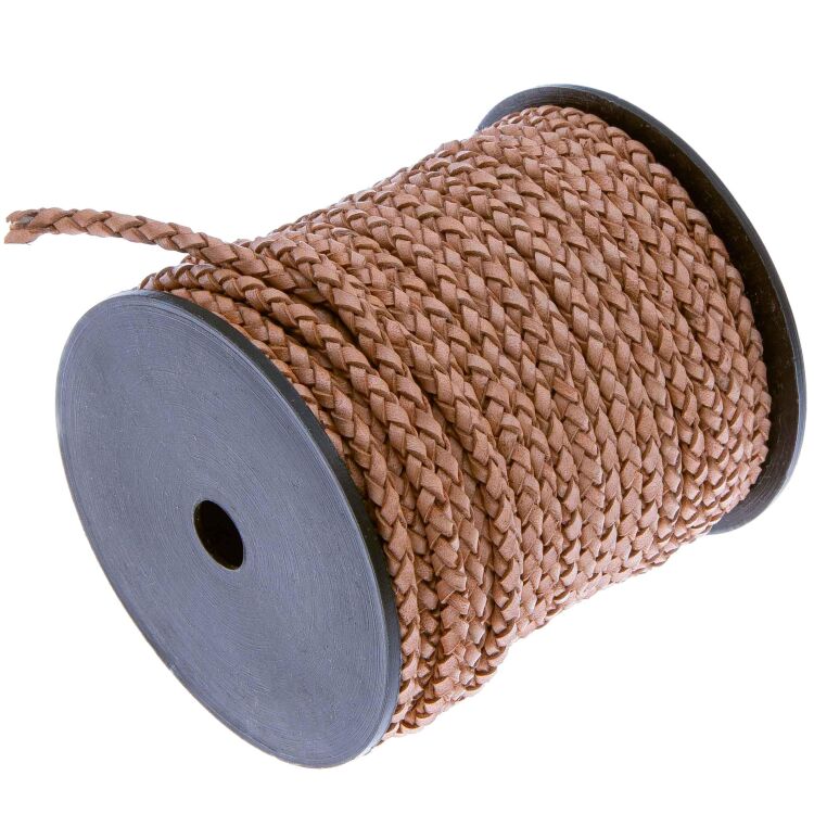 Шнур кожаный плетеный естественный Ø3мм 1м (1064)