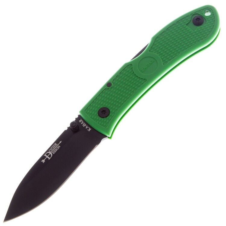 Нож Ka-Bar Dozier Folding Hunter сталь AUS-8 Black рукоять Green Zytel (4062KG)