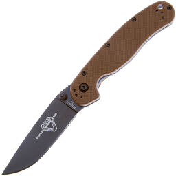 Нож Ontario RAT-2 Black сталь D2 рукоять Coyote Brown GRN (8830CB)