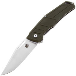 Нож складной Kristal Bronze Horseman 2.0 Red Class Satin cталь N690 рукоять G10 Green