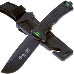 Нож Ganzo G8012-BK cталь 7Cr17 рукоять ABS/TPE (Нож Ganzo G8012-BK cталь 7Cr17 ABS термопластик)