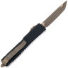Нож Microtech Ultratech T/E Bronze stonewash сталь M390 рукоять Dead Man's Aluminum (123-13DMS)