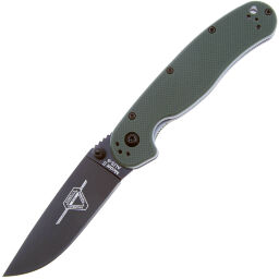 Нож Ontario RAT-2 Black сталь AUS-8 рукоять Olive Drab GRN (8861OD)