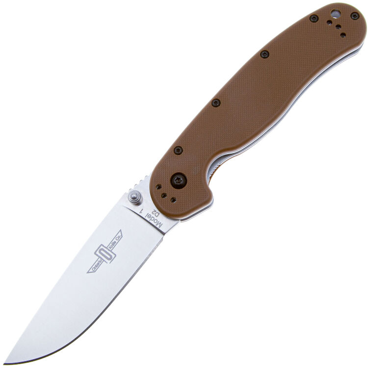 Нож Ontario RAT-1 Satin сталь D2 рукоять Coyote Brown GRN (8867CB)