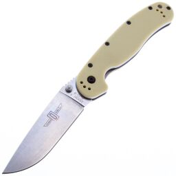 Нож Ontario RAT-1 Stonewash сталь AUS-8 рукоять Tan GRN (8880TN)