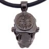 Кулон Schmuckatelli 20" Leather Necklace with Grins Pendant (Hematite Plated)