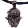 Кулон Schmuckatelli 20" Leather Necklace with Grins Pendant (Hematite Plated)