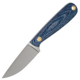 Нож Brisa Necker 70 Flat сталь Sandvik 12C27 рукоять Blue Jeans Micarta