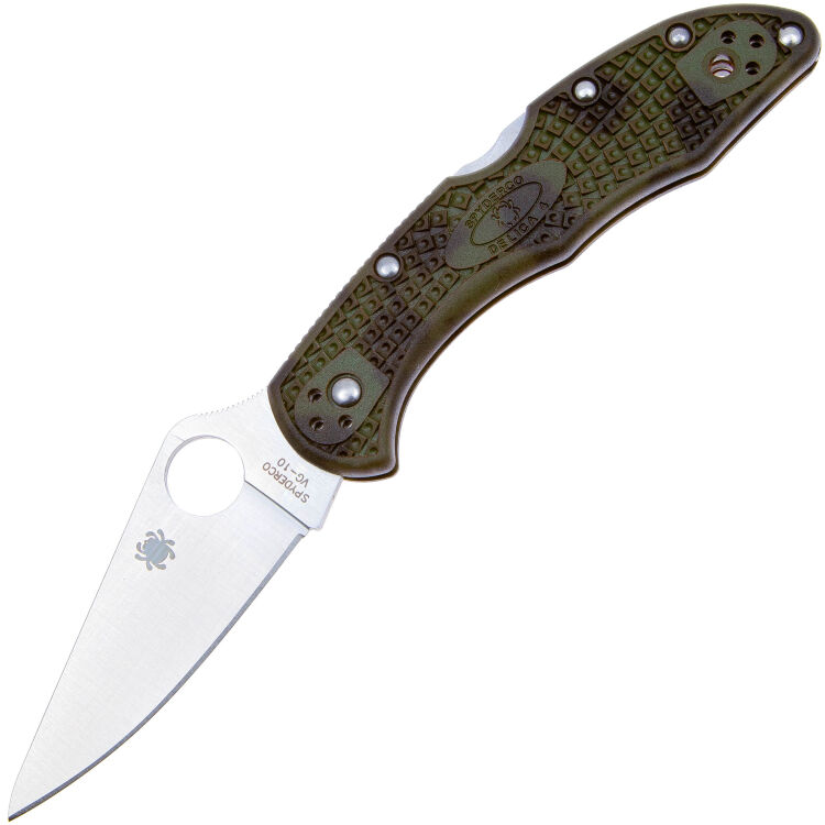 Нож Spyderco Delica 4 сталь VG-10 рукоять Zome Green FRN (C11ZFPGR)