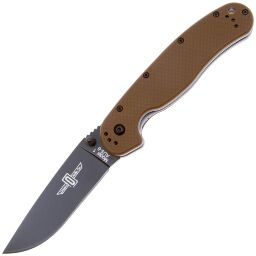 Нож Ontario RAT-1 Black сталь AUS-8 рукоять Coyote Brown GRN (8846CB)