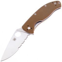 Нож Spyderco Tenacious PS сталь 8Cr13MoV рукоять Brown G10 (C122GPSBN)