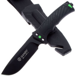 Нож Ganzo G8012 vers.2.0 cталь 8Cr13MoV рукоять ABS/TPE ((Black))