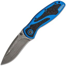 Нож Kershaw Blur сталь Damascus рукоять Blue Aluminium/Trac-Tec (1670NBDAM)