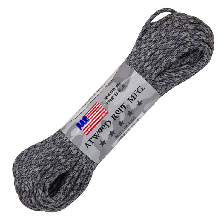 Паракорд Atwoodrope 550 Parachute Cord titanium 30м (США)