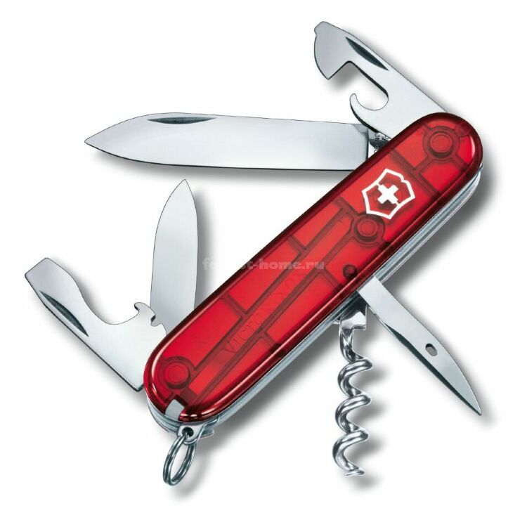 Нож многофункц. Victorinox Spartan Translucent Red 91мм (1.3603.T)