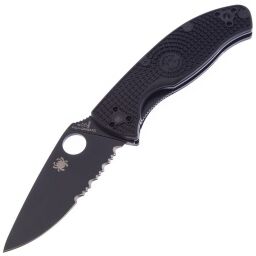 Нож Spyderco Tenacious LTW Black PS сталь 8Cr13MoV рукоять Black FRN (C122PSBBK)