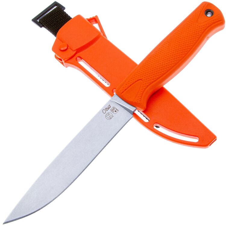 Нож Кизляр Отус сталь AUS-8 рукоять эластрон Оранжевый (015308)
