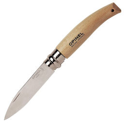 Нож садовый Opinel №8 сталь 12C27 рукоять бук в блистере (001216)