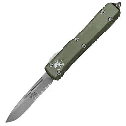 Нож Microtech Ultratech S/E PS Apocalyptic сталь M390 рукоять Olive Drab Aluminum (121-11APOD)