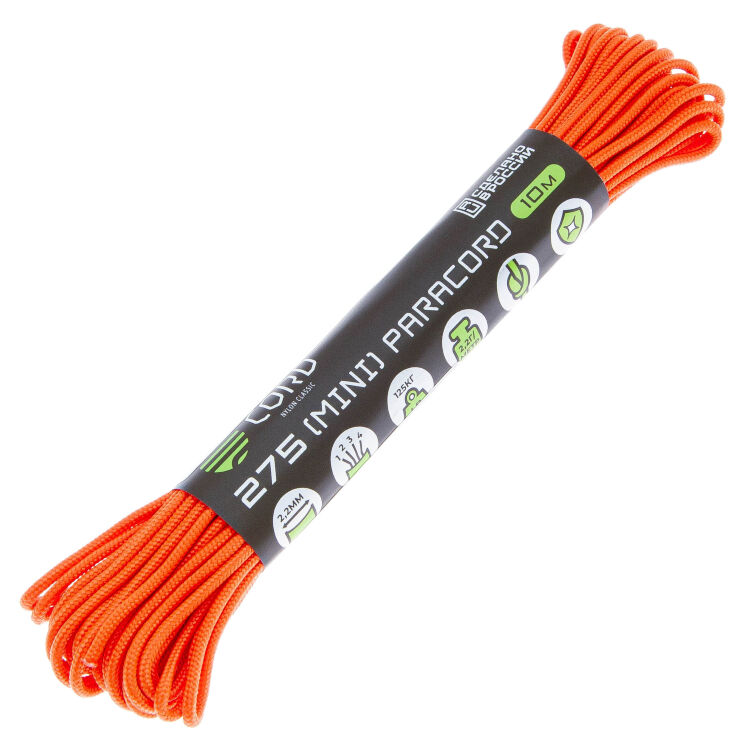 Паракорд CORD 275 Neon orange 10м