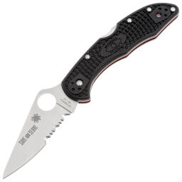 Нож Spyderco Delica 4 PS Thin Red Line сталь VG-10 рукоять Black FRN (C11FPSBKRD)