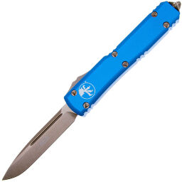 Нож Microtech Ultratech S/E Bronze stonewash сталь M390 рукоять Blue Aluminum (121-13BL)