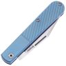 Нож Lion Steel Barlow Slim Shuffler сталь M390 рукоять Blue Ti (L/CKS0112 BL-O)