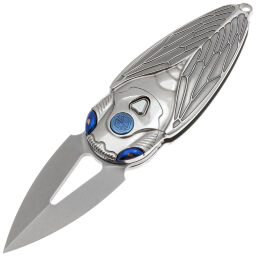 Нож Rike Knife Cicada сталь M390 рукоять Grey Ti