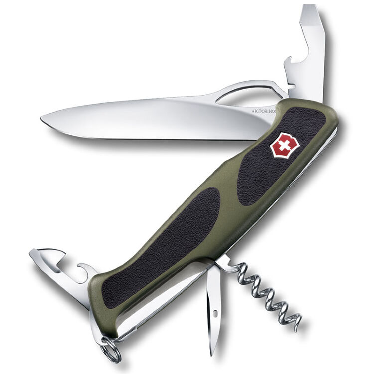 Нож многофункц. Victorinox RangerGrip 61 черно-зелен. (0.9553.MC4)