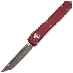 Нож Microtech Ultratech T/E Bronze Apocalyptic сталь M390 рукоять Merlot Red Aluminum (123-13APMR