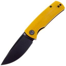 Нож Petrified Fish Beluga Mini Blackwash сталь 14C28N рукоять Yellow G10