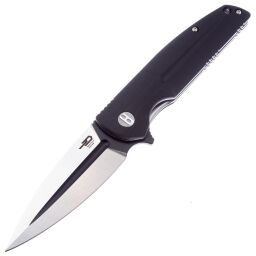 Нож Bestech Fin Blackwash/Satin сталь 14C28N рукоять Black G10 (BG34A-2)