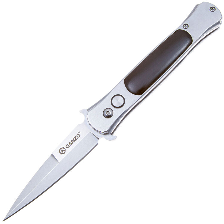 Нож Ganzo G707 cталь 440C рукоять сталь/дерево