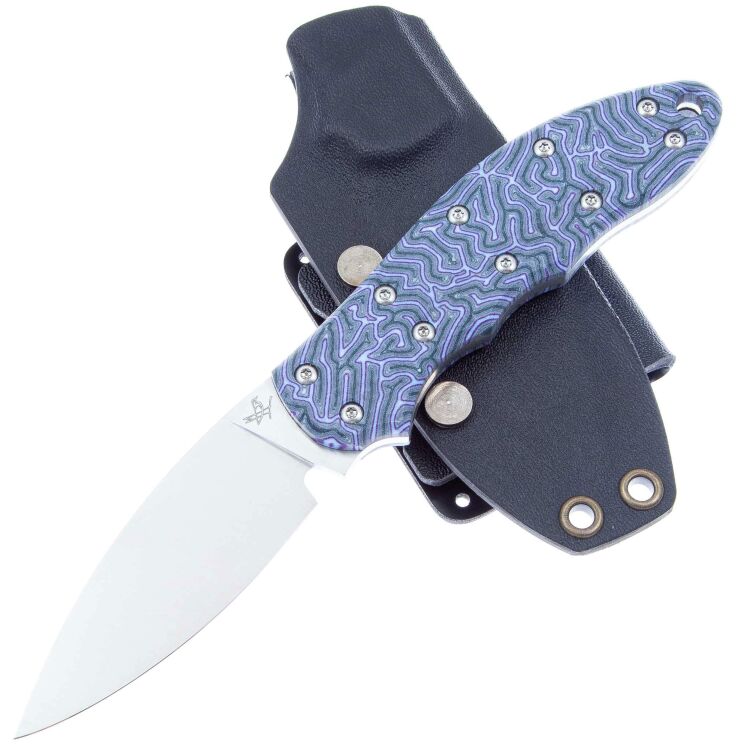 Нож WKL Mockingbird сталь 440VN рукоять микарта Crazyfiber Purple