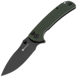 Нож Sencut Pulsewave black сталь 9Cr18MoV рукоять Green Canvas Micarta (S23032-3)