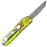 Нож Microtech UTX-85 T/E stonewash сталь Elmax рукоять Zombie Green Aluminum (233-10Z)