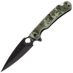 Нож Daggerr Arrow Flipper DLC сталь D2 рукоять Camo G10