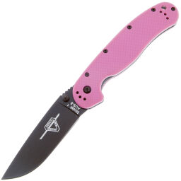 Нож Ontario RAT-1 black сталь AUS-8 рукоять Pink GRN (8866)