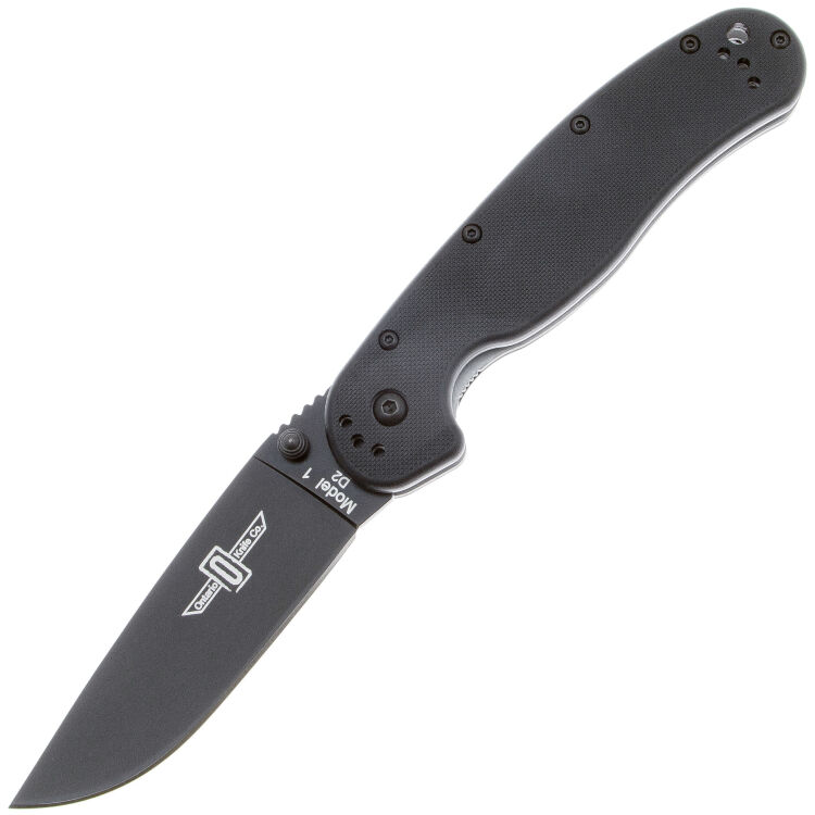 Нож Ontario RAT-1 Black сталь D2 рукоять Black GRN (8868)