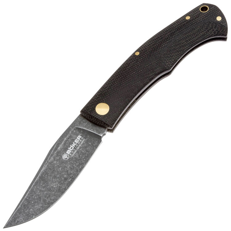 Нож Boker Boxer EDC сталь M390 рук. Black Micarta (111129)