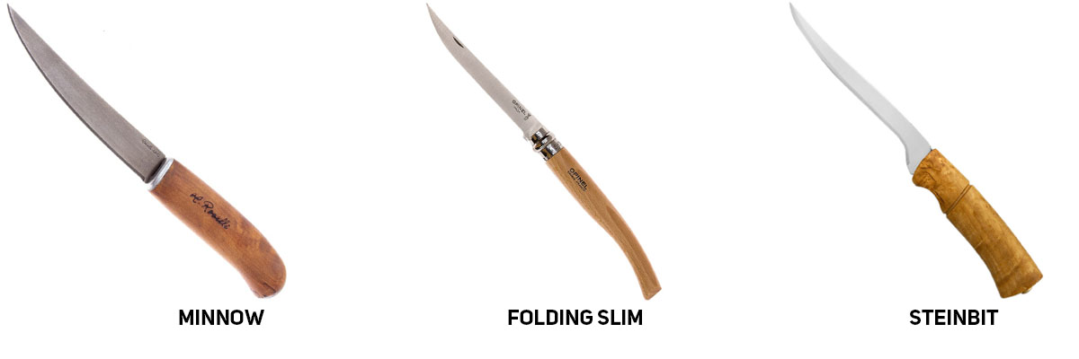 Ножи с рукоятями из древесины 