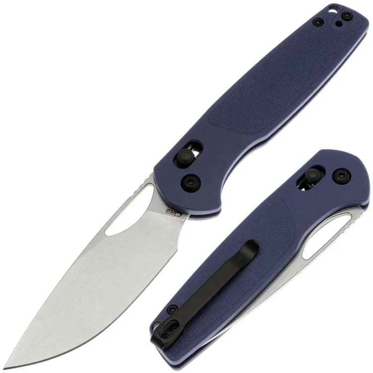 Нож CJRB Acacia stonewash сталь AR-RPM9 рукоять Blue FRN (J1952-BU)