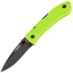 Нож Ka-Bar Dozier Folding Hunter Black сталь AUS-8 рукоять Zombie Green Zytel (KA4072ZG)