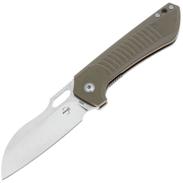 Нож Boker Plus Swoopy сталь Nitro-V рукоять Steel/Tan G10 (01BO693)