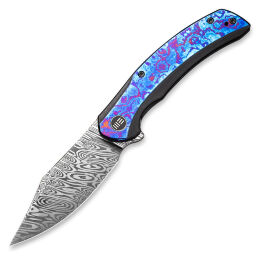 Нож We Knife Snick сталь Heimskringla Damasteel рукоять Black Ti/Timascus (WE19022F-DS1)