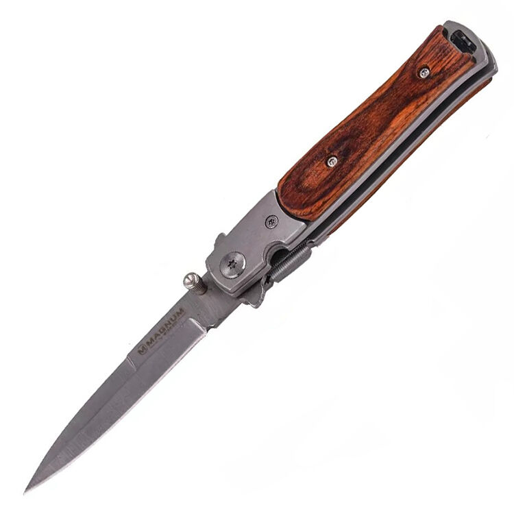 Нож Boker Magnum Stiletto сталь 440A рукоять сталь/дерево (01YA101)