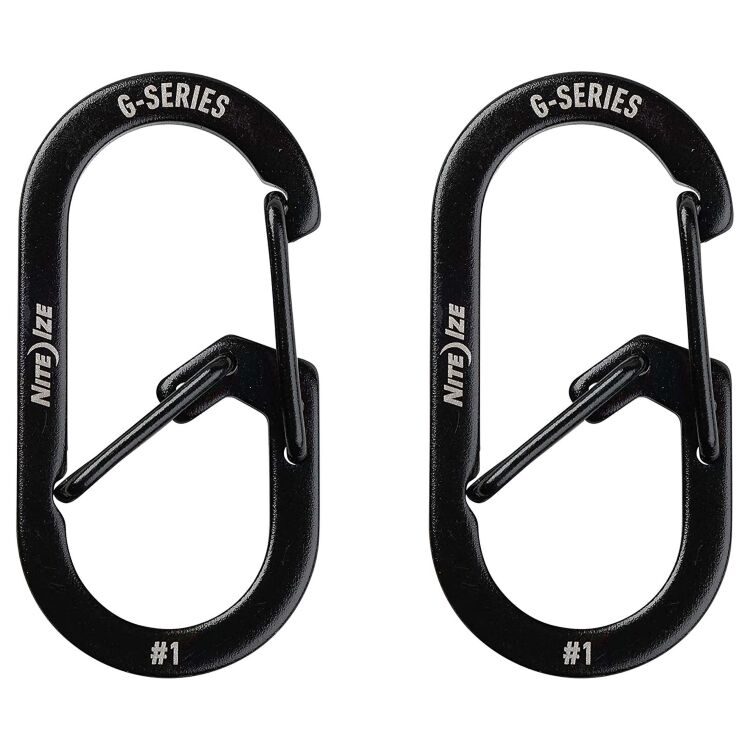 Карабин Nite Ize G-Biner #1 Dual Chamber Carabiner Black 2 pack (GS1-01-2R6)