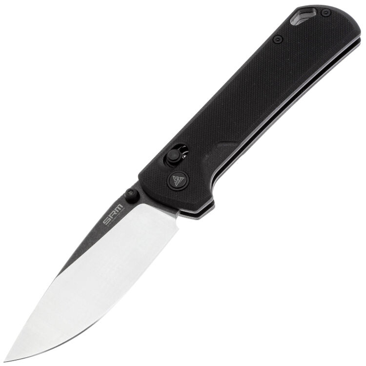 Нож SRM 168L-GB2 satin сталь D2 рукоять Black G10