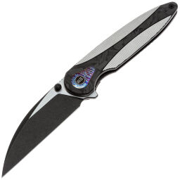 Нож WE Knife Zenthra blackwash сталь M390 рукоять Titanium/Shredded CF (WE24021C-1)